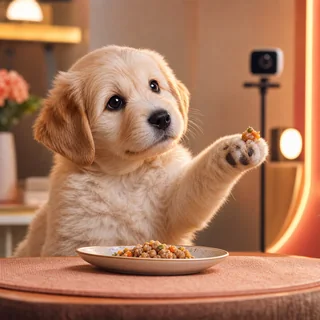 狗狗美食短视频画面